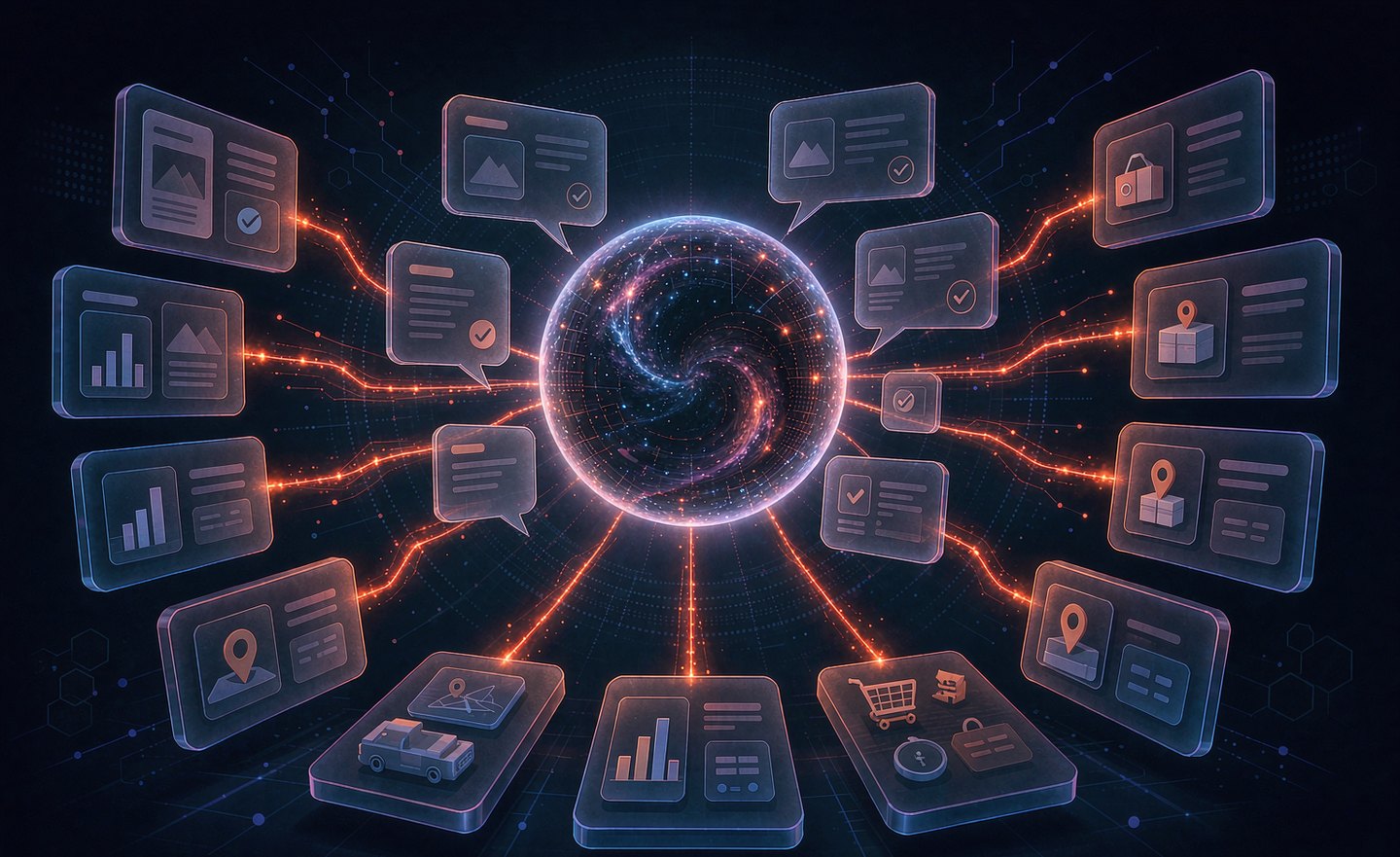 AI 搜索时代的生成式引擎优化概念示意