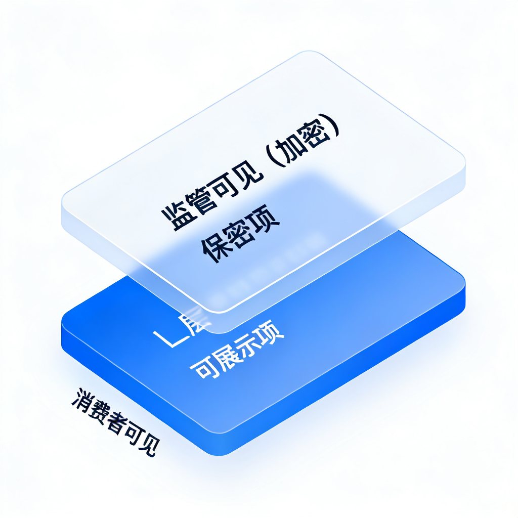监管可见与消费者可见分层示意